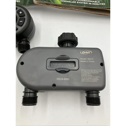 Orbit 1 Dial 2 Outlet Hose Faucet Timer Programmable 56544 open box PAIR - Long Island Liquidation