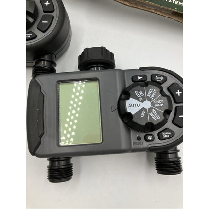 Orbit 1 Dial 2 Outlet Hose Faucet Timer Programmable 56544 open box PAIR - Long Island Liquidation