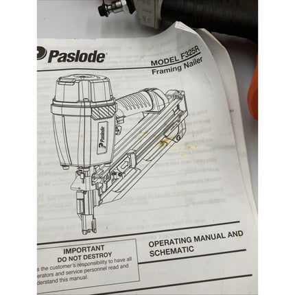 Paslode Pneumatic 3 - 1/4 in. 30 Degree Compact Framing Nailer 513000 F325R - Long Island Liquidation