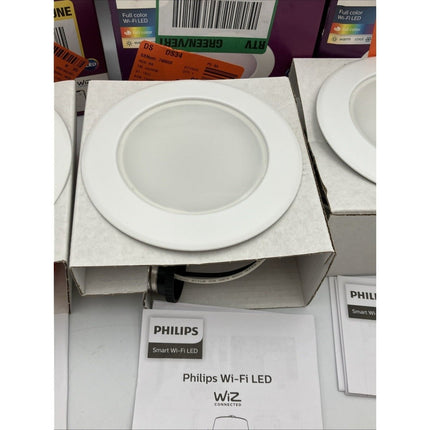 Philips 4 Inch LED Color Changing Wi - Fi Smart Recessed Light 630 white lot of 3 - Long Island Liquidation