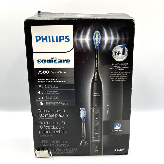Philips ExpertClean 7500 Black Rechargeable Electric Toothbrush - Long Island Liquidation