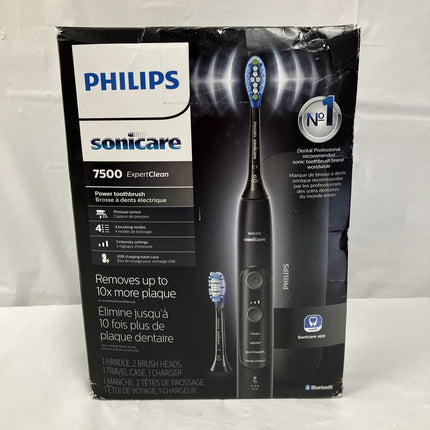 Philips Sonicare ExpertClean 7500 Black, Rechargeable Electric Power Toothbrush - Long Island Liquidation