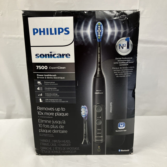 Philips Sonicare ExpertClean 7500 Black, Rechargeable Electric Power Toothbrush - Long Island Liquidation