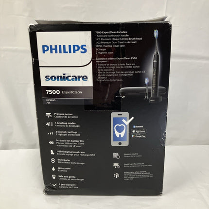 Philips Sonicare ExpertClean 7500 Black, Rechargeable Electric Power Toothbrush - Long Island Liquidation