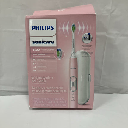 Philips Sonicare Protective Clean 6100 Electric Toothbrush PINK - Missing Brush - Long Island Liquidation