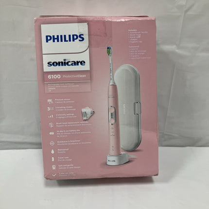Philips Sonicare Protective Clean 6100 Electric Toothbrush PINK - Missing Brush - Long Island Liquidation