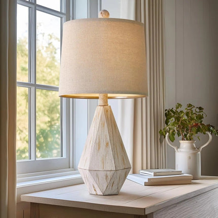 PoKat 20.25" Rustic Single Table Lamp For Bedroom Living Room Vintage Retro... - Long Island Liquidation