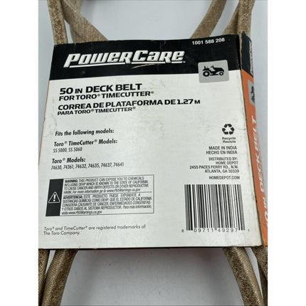 PowerCare 1001 588 208 50 in. Toro & Wheelhorse with Smart Speed Deck Belt - Long Island Liquidation