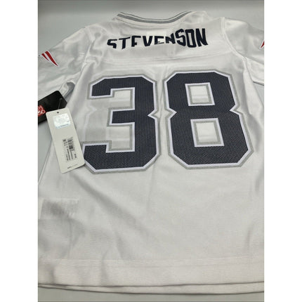 Rhamondre Stevenson 38 New England Patriots NFL White Jersey Girl's MEDIUM NWT - Long Island Liquidation