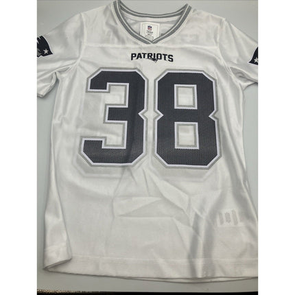 Rhamondre Stevenson 38 New England Patriots NFL White Jersey Girl's MEDIUM NWT - Long Island Liquidation