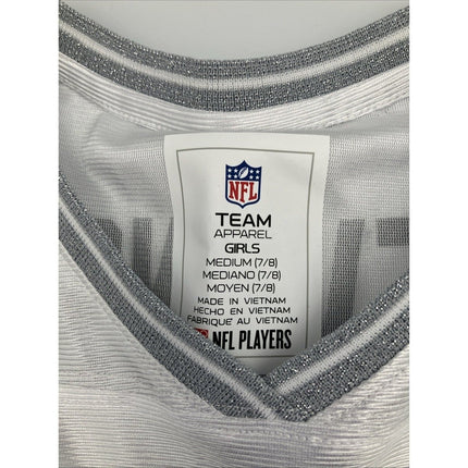 Rhamondre Stevenson 38 New England Patriots NFL White Jersey Girl's MEDIUM NWT - Long Island Liquidation