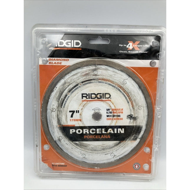 RIDGID CJ70P 7" WET USE CUTTING PORCELAIN CERAMIC TILE DIAMOND BLADE - Long Island Liquidation