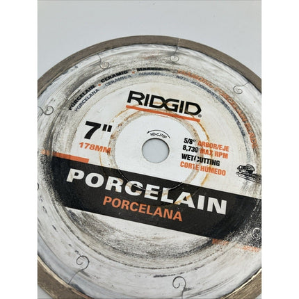 RIDGID CJ70P 7" WET USE CUTTING PORCELAIN CERAMIC TILE DIAMOND BLADE - Long Island Liquidation