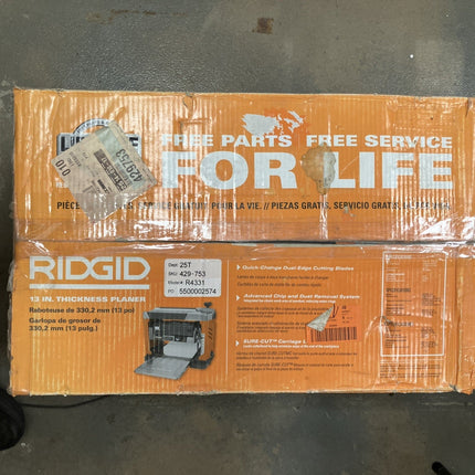 Ridgid R4331 15 Amp 13" Thickness Corded Planer - Long Island Liquidation