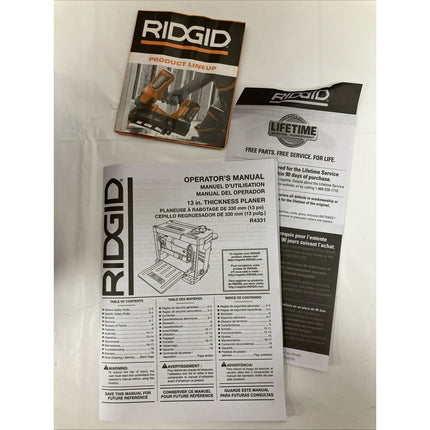 Ridgid R4331 15 Amp 13" Thickness Corded Planer - Long Island Liquidation