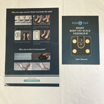 Runstar Smart Body Fat Scale 22 Essential Body Composition Metrics FG2016LB - B - Long Island Liquidation