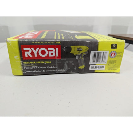 Ryobi 5.5 - Amp 3/8 in. Variable Speed Corded Electric Drill - D43K - Long Island Liquidation