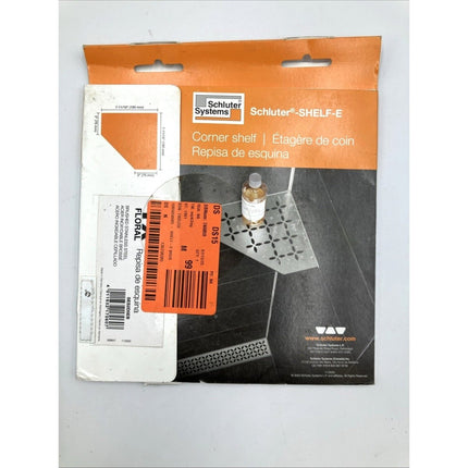 Schluter SES2D5EB Shelf - E Floral Design Corner Shelf - Brushed Stainless Steel. - Long Island Liquidation