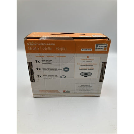 Schluter Systems KERDI - DRAIN 4 In Square Shower Grate Assembly–KD4. - Long Island Liquidation