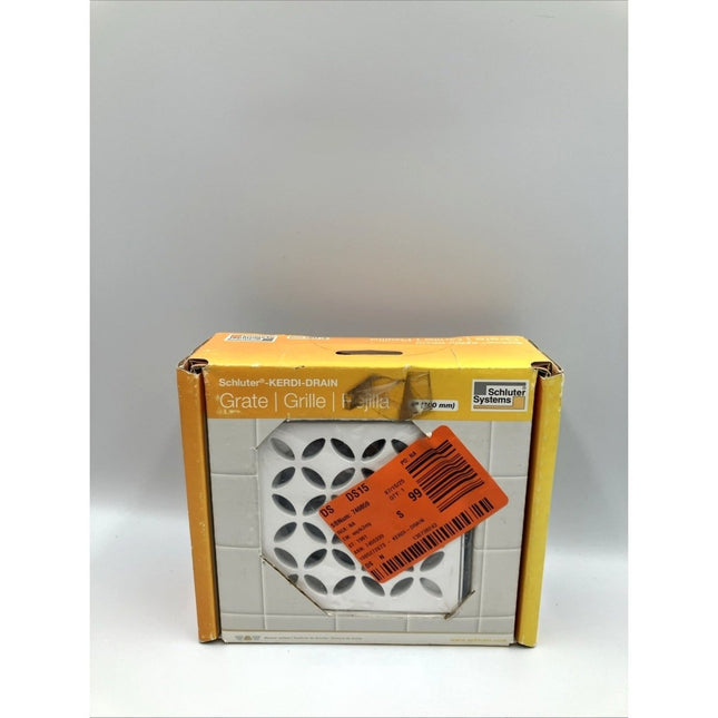 Schluter Systems Kerdi - Drain 4" Square Grate - Matte White (NEW) - Long Island Liquidation