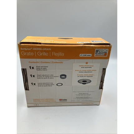 Schluter Systems Kerdi - Drain 4" Square Grate - Matte White (NEW) - Long Island Liquidation