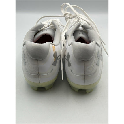 Size 13 - Under Armour Command MC Mens Lacrosse LAX Cleats White / Silver - Long Island Liquidation