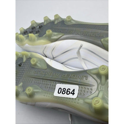 Size 13 - Under Armour Command MC Mens Lacrosse LAX Cleats White / Silver - Long Island Liquidation
