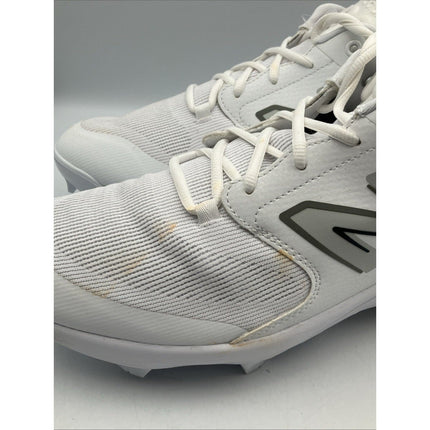 Size 16 Wide Mens New Balance PL3000W6 Fresh Foam 3000 v6 Cleats White - Long Island Liquidation