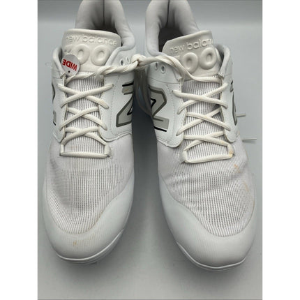 Size 16 Wide Mens New Balance PL3000W6 Fresh Foam 3000 v6 Cleats White - Long Island Liquidation