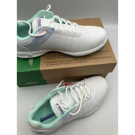 Skechers Women's Go Golf Pivot - Splash White/Blue Golf Shoes 123066.WMLT 6.5 - Long Island Liquidation