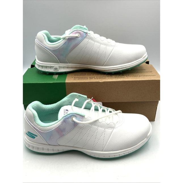Skechers Women's Go Golf Pivot - Splash White/Blue Golf Shoes 123066.WMLT 6.5 - Long Island Liquidation