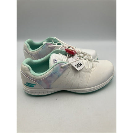 Skechers Women's Go Golf Pivot - Splash White/Blue Golf Shoes 123066.WMLT 7.5 - Long Island Liquidation