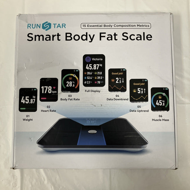 Smart Scale for Body Weight and Fat Percentage FSA HSA Eligible, 3.5" TFT - Long Island Liquidation
