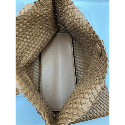 SporGenius Woven Tote Bag for Women, Vegan Leather Beach Bags with Small Purse. - Long Island Liquidation