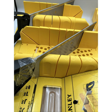 Stanley Miter Box Saw Set 14.5in Deluxe Hand Tool Clamping Guide Cutting Kit SET - Long Island Liquidation