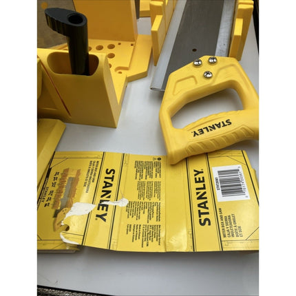 Stanley Miter Box Saw Set 14.5in Deluxe Hand Tool Clamping Guide Cutting Kit SET - Long Island Liquidation