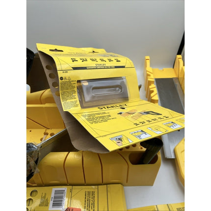 Stanley Miter Box Saw Set 14.5in Deluxe Hand Tool Clamping Guide Cutting Kit SET - Long Island Liquidation