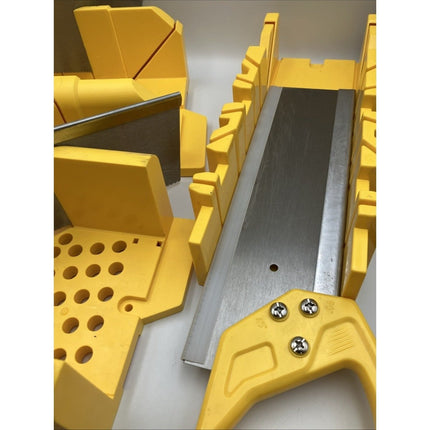Stanley Miter Box Saw Set 14.5in Deluxe Hand Tool Clamping Guide Cutting Kit SET - Long Island Liquidation