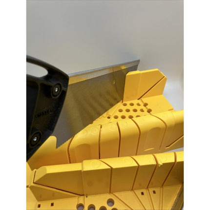 Stanley Miter Box Saw Set 14.5in Deluxe Hand Tool Clamping Guide Cutting Kit SET - Long Island Liquidation