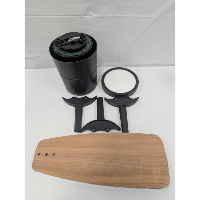 TALOYA 42 - in Integrated LED Flush Mount Black with (3) Blades Remote Included - Long Island Liquidation