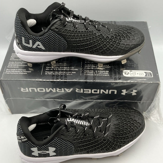 Under Armour Glyde 2 MT 3026601 - 001 Women's 7.5 Black Silver Softball Cleats DWA346 - Long Island Liquidation