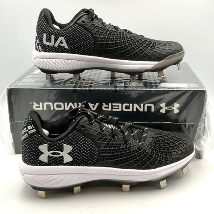 Under Armour Glyde 2 MT 3026601 - 001 Women's 7.5 Black Silver Softball Cleats DWA346 - Long Island Liquidation