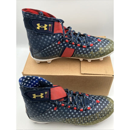 Under Armour Highlight MC LE USA Flag Football Cleats Men's 11 3025740 - 100 - Long Island Liquidation