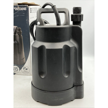 Utilitech 25 GPM 1/6 HP 115V Submersible Utility Pump Thermoplastic 0955646 - Long Island Liquidation