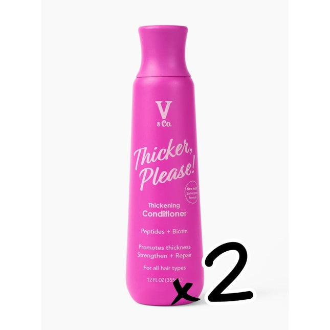 V&Co Thickening Conditioner +Peptides 12 fl oz 2 Pack - Long Island Liquidation