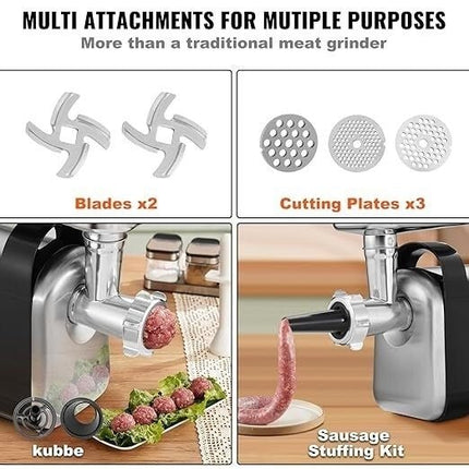 VEVOR Electric Meat Grinder, 6.6 Lb/Min, 550W Industrial Meat Mincer - Long Island Liquidation