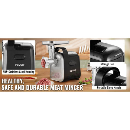VEVOR Electric Meat Grinder, 6.6 Lb/Min, 550W Industrial Meat Mincer - Long Island Liquidation