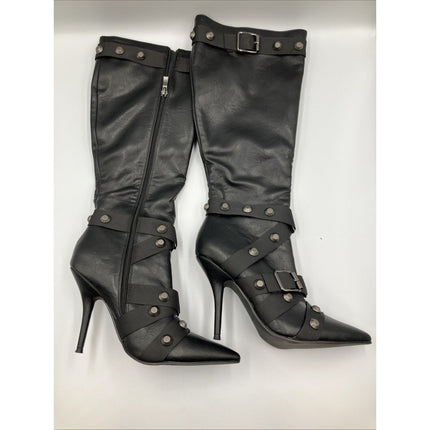 VOMIRA Stiletto Boots for Women Knee High Boots Pointy Toe High Heels 7 - Long Island Liquidation