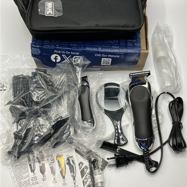 Wahl 79524 - 5201 Deluxe Chrome Pro Hair and Beard Clipping Trimmers - Long Island Liquidation