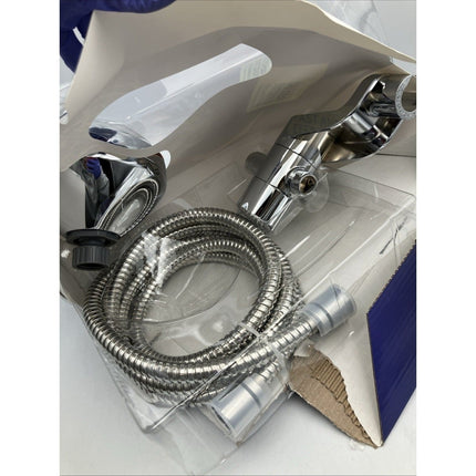 Waterpik 12 - spray 5 in. High PressureDual Shower Head Brushed Nickel INCOMPLETE - Long Island Liquidation
